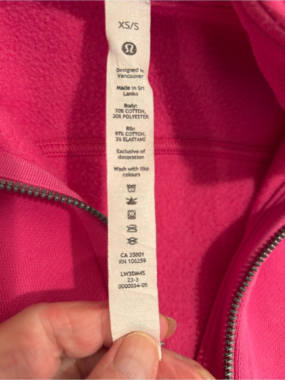 lululemon athletica Bright Pink Half-Zip Scuba Size XS - Picture 8 of 8